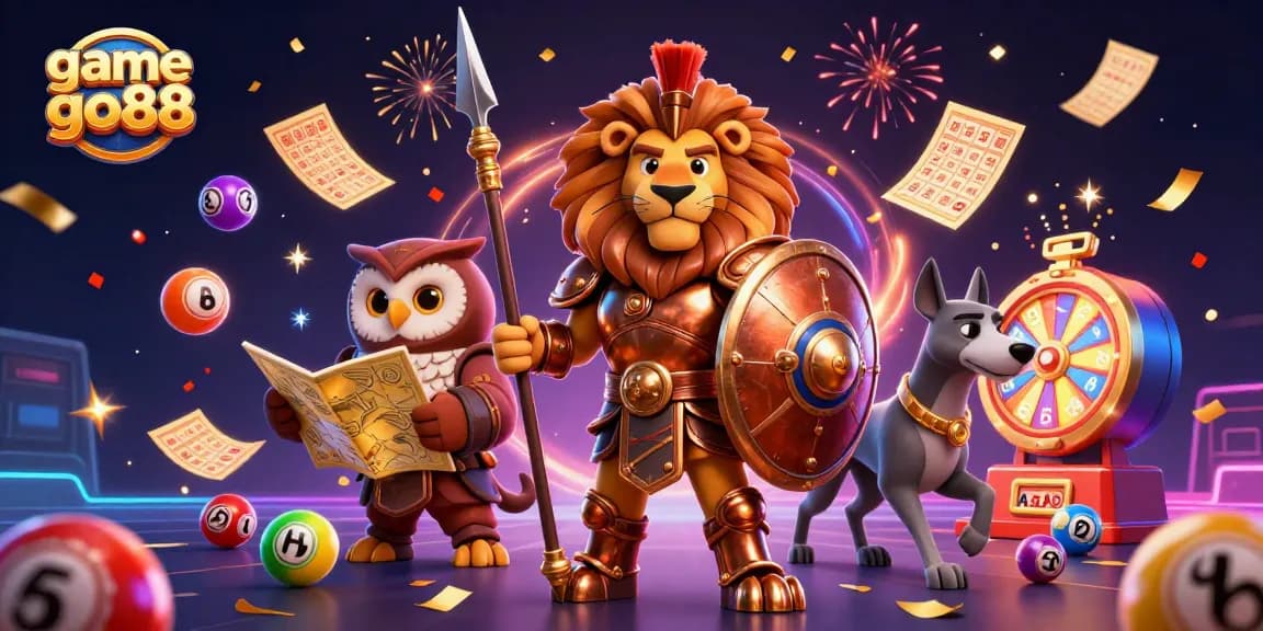 Engage with game go88's thrilling lottery elements in vibrant 3D illustration.
