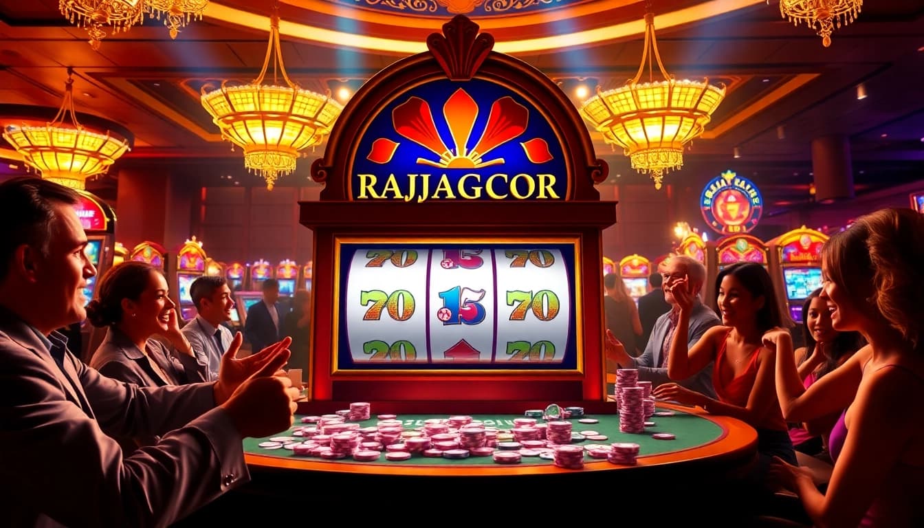 Experience thrilling moments at RAJAGACOR Casino with action-packed slot machines and vibrant gaming atmosphere.