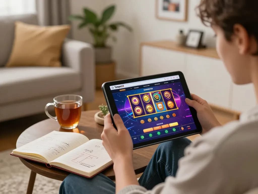 Permainan slot online yang menarik di Tempo123 dengan grafis yang cerah dan catatan strategis