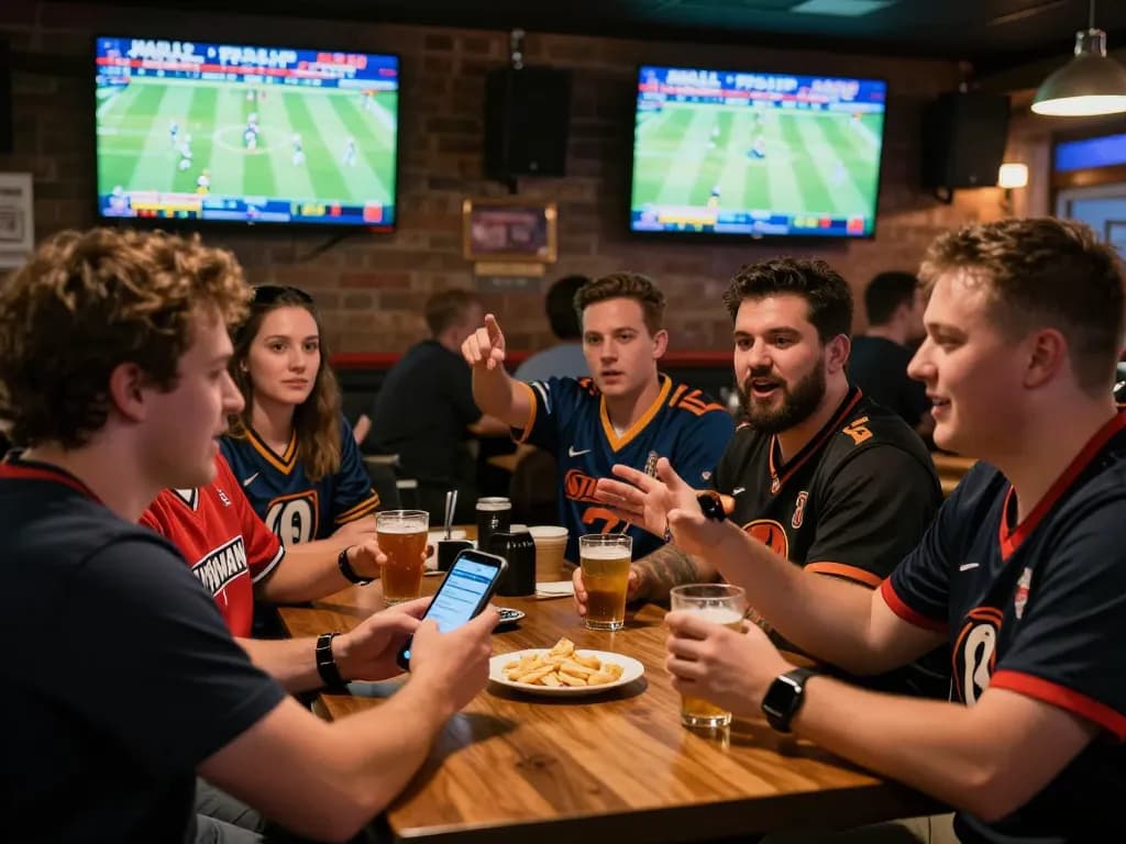 Fans placing bets on their mobile app at MB66 sportsbook during live sports events
