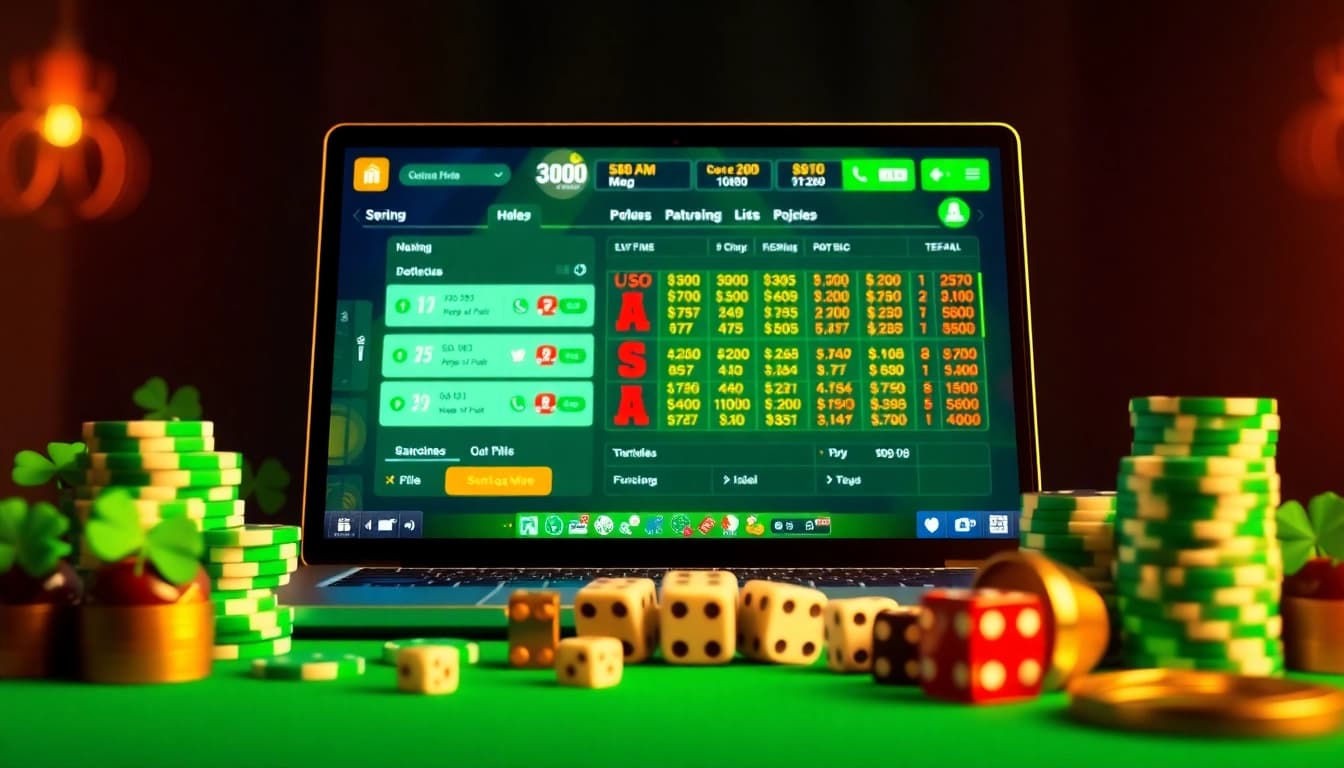 Visual representation of lô đề uy tín gameplay with betting slips and poker chips.