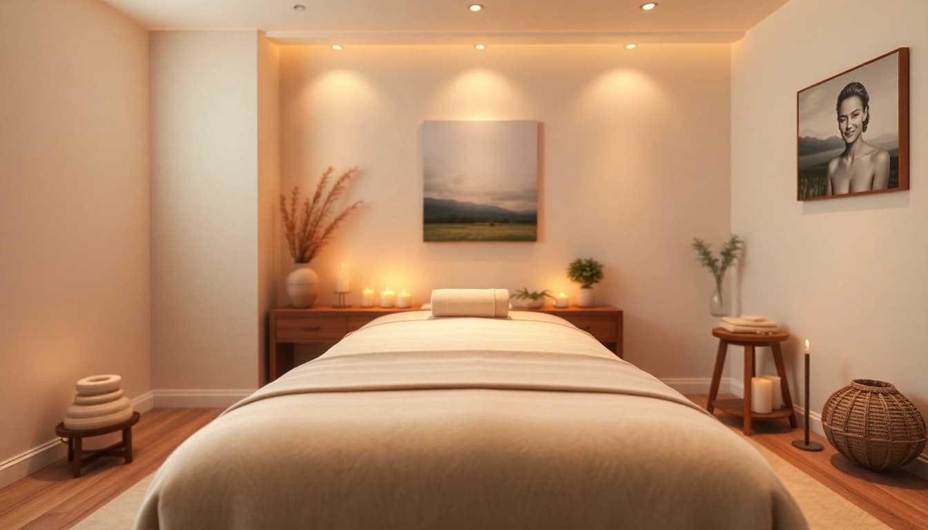 Relaxing ambiance for 동탄출장마사지 therapy with calming decor and a soothing atmosphere.