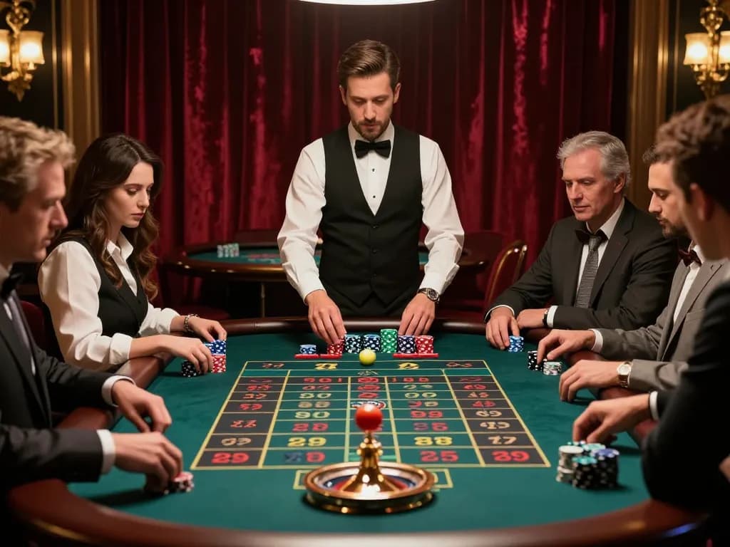 open88 players placing bets at roulette table in vibrant casino atmosphere
