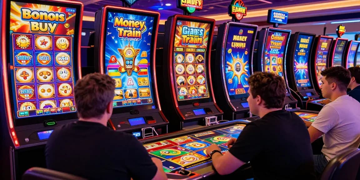 Engaging scene of players enjoying bonus buy slots at https://celebratepanto.co.uk/, showcasing vibrant gameplay in a lively online casino atmosphere.