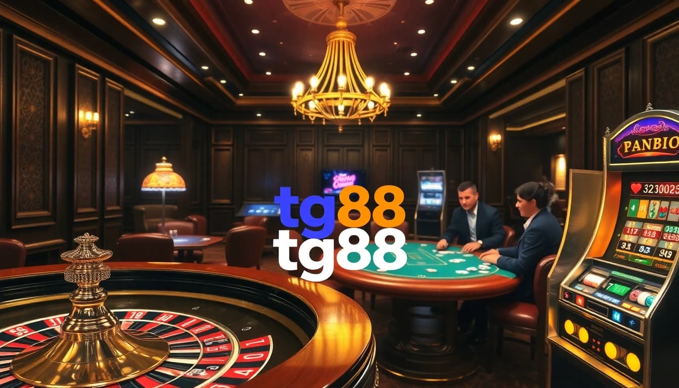Experience thrilling gameplay at tg88 with vibrant casino tables and exciting gambling action.