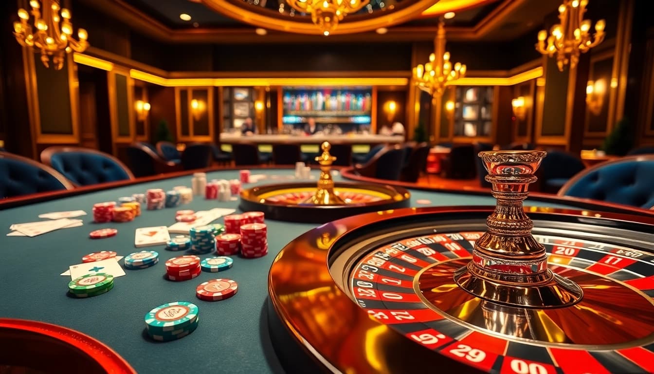 Playing cards and chips on the DF999 casino table, showing an exciting gambling experience.