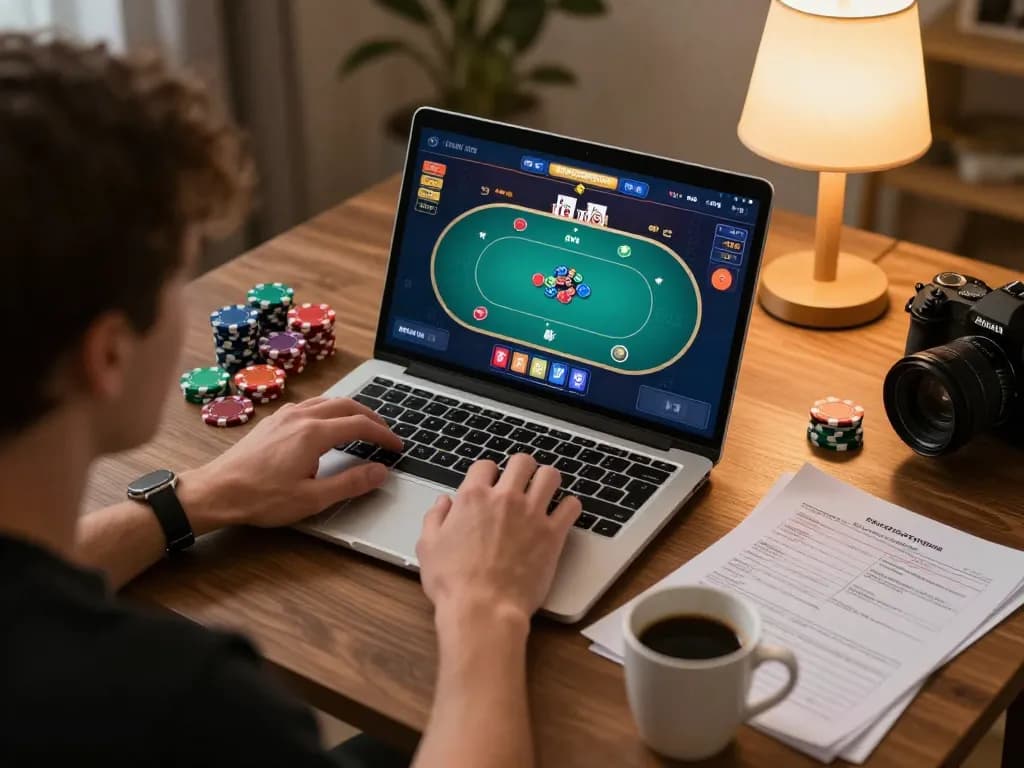 Engaging online poker gameplay with 789P card action in a cozy home setting