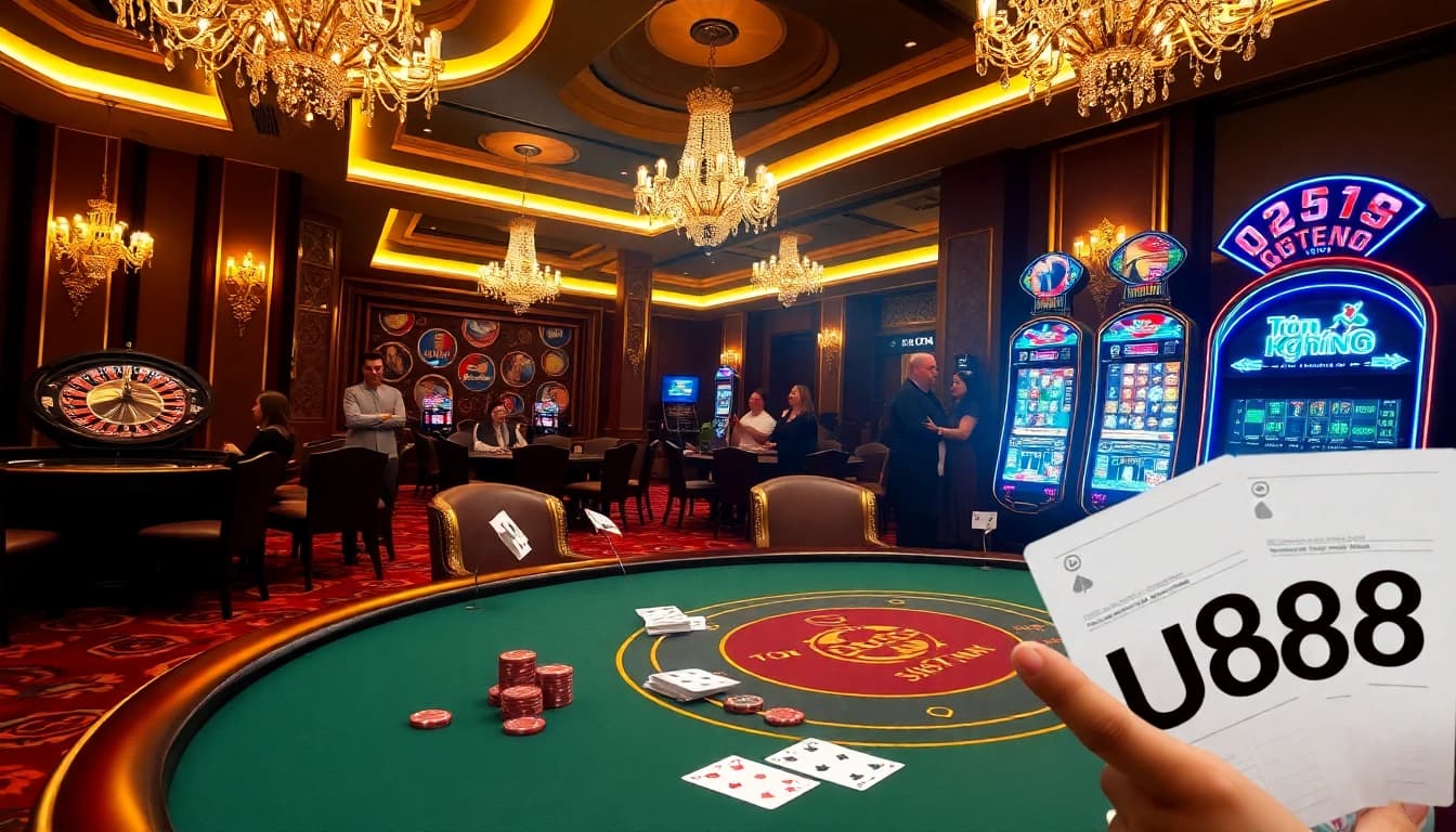 Experience the excitement of uu88 with high-stakes poker players and spinning roulette wheels.