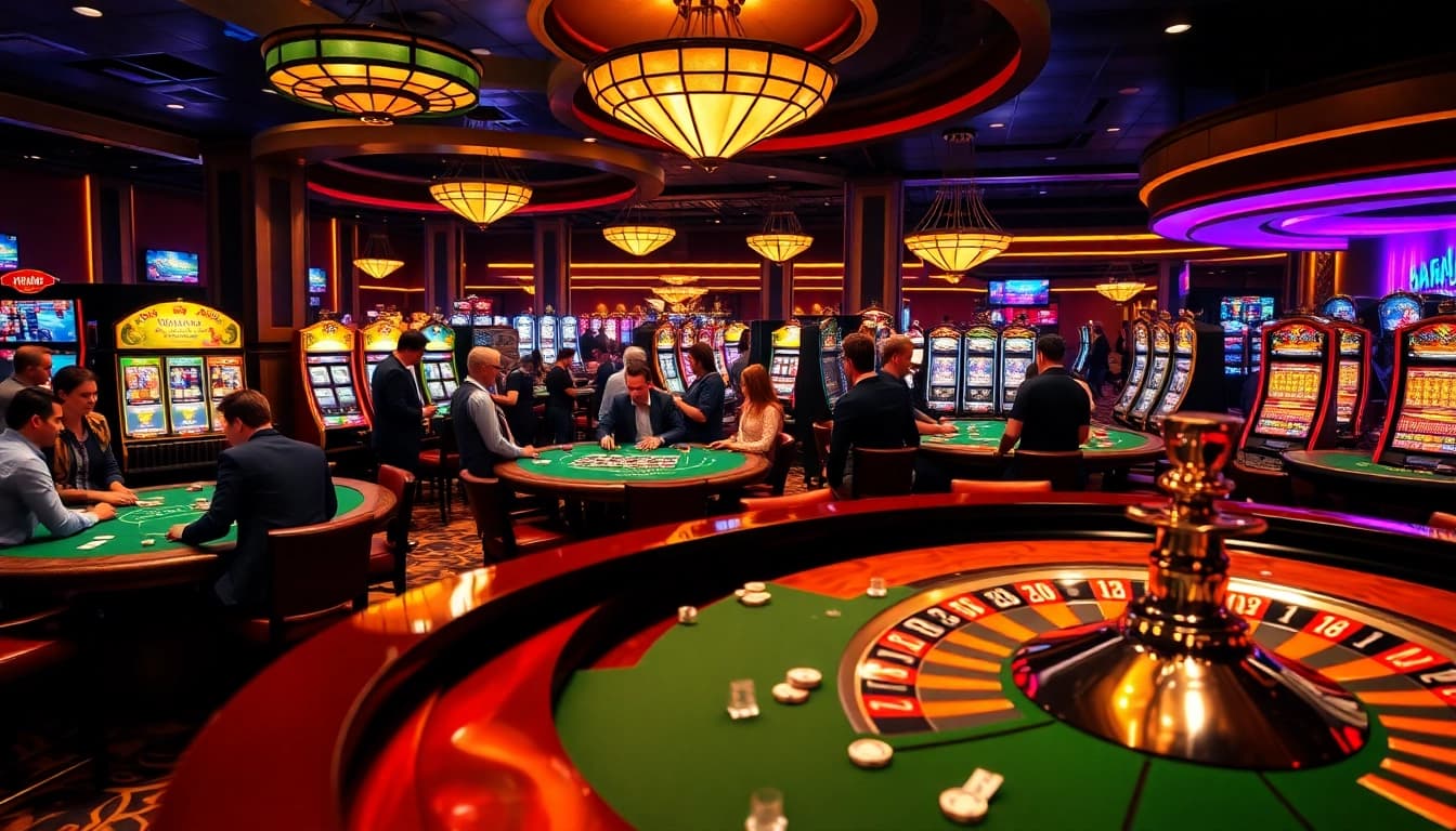 Engage in thrilling casino games at https://hbbet5.art/, featuring vibrant tables and exciting slot machines.