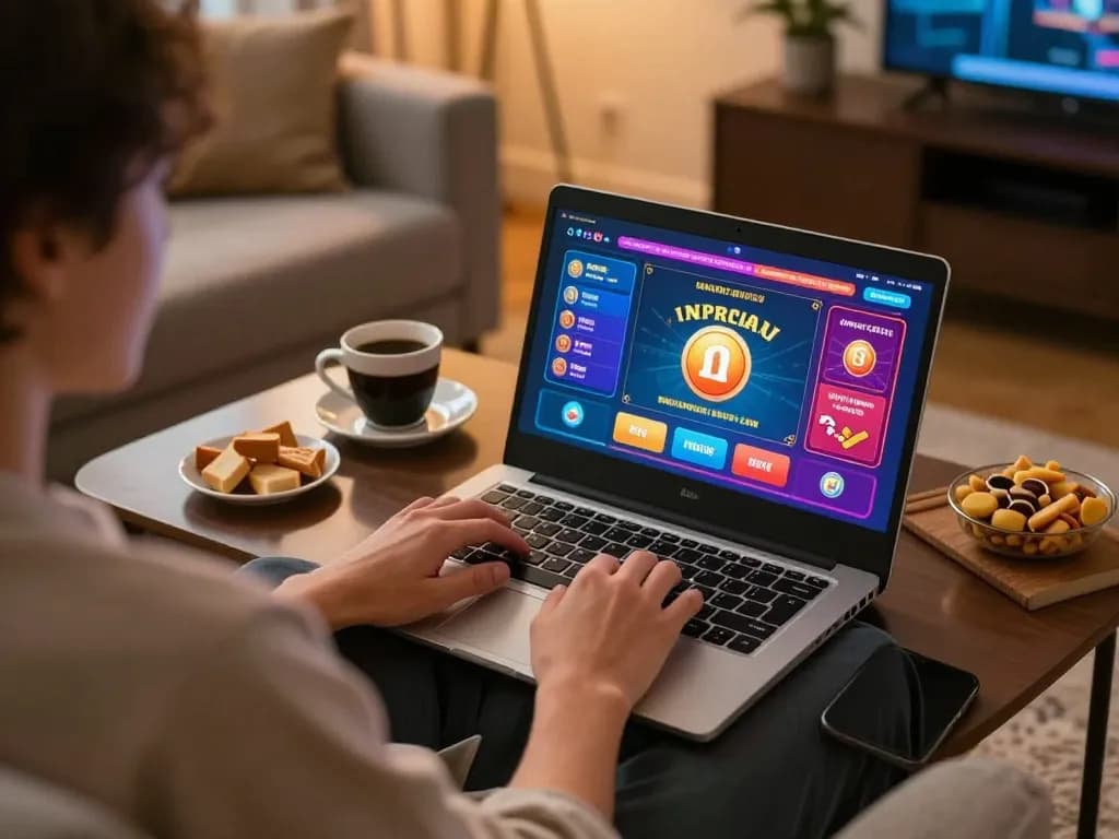 Player engaging in online casino games on fabet site, showcasing a vibrant gaming interface.