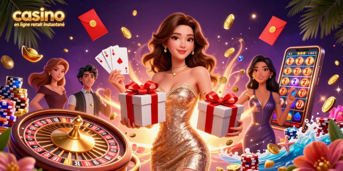 Vivez des moments gagnants dans un casino en ligne retrait instantané, avec des pièces d'or, de la roulette et une excitation palpable.