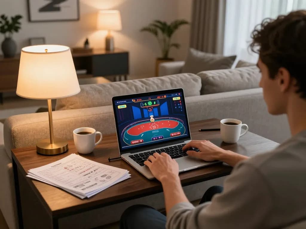Player enjoying a game on megaplus88, demonstrating engaging online poker experience.