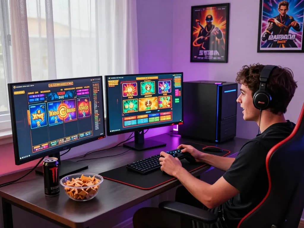 Pemain terlibat menikmati slot online link gacor dalam pengaturan permainan yang semarak.