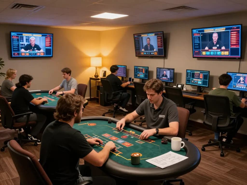 Players engaging with 99Win online casino setup showcasing interactive gaming.
