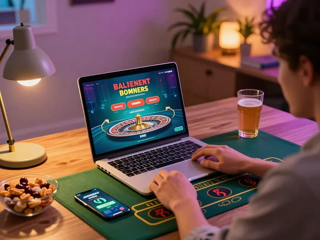 Player enjoying live dealer games on JUN88 app in a cozy home setup
