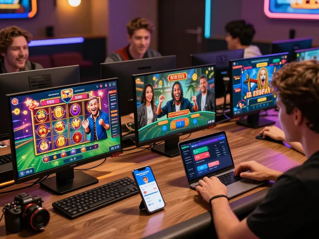 Exciting BL555 online gaming scene showcasing dynamic players and colorful game interfaces.