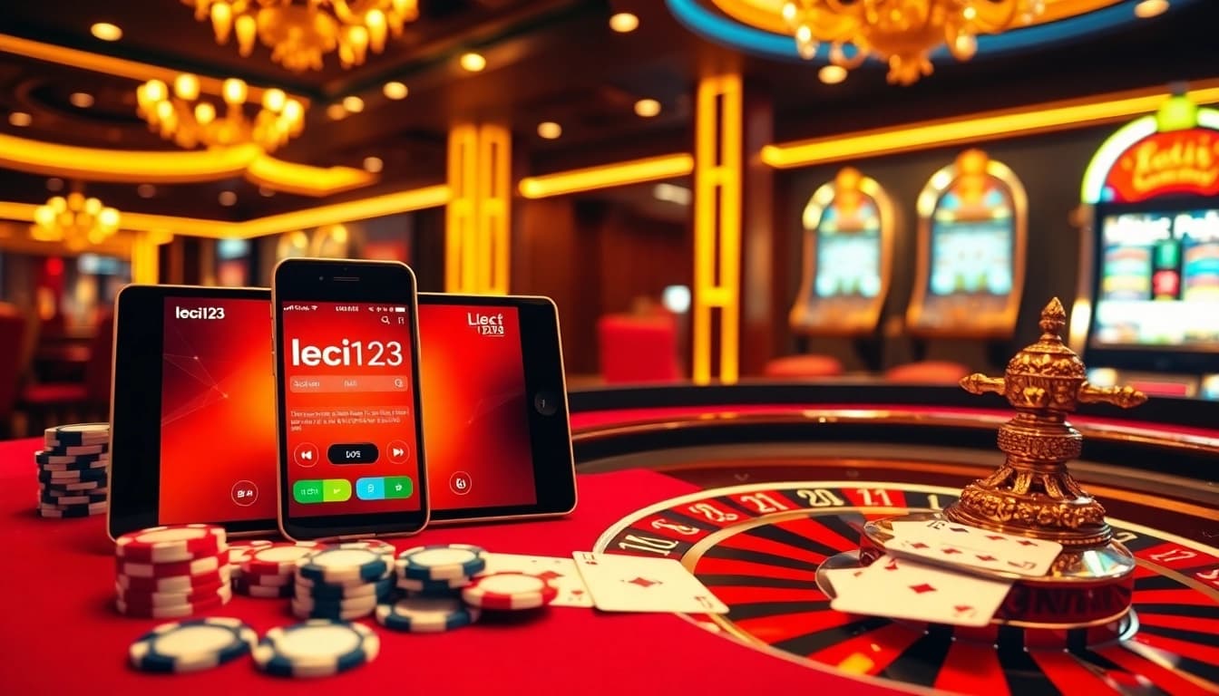 Experience an exciting game with the leci123 app, featuring vibrant casino elements and engaging gameplay.