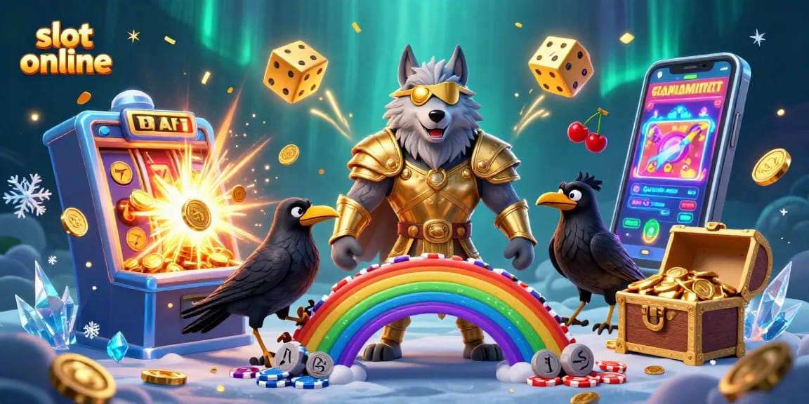 Experience the excitement of slot online games with a vibrant jackpot explosion and dynamic 3D characters.