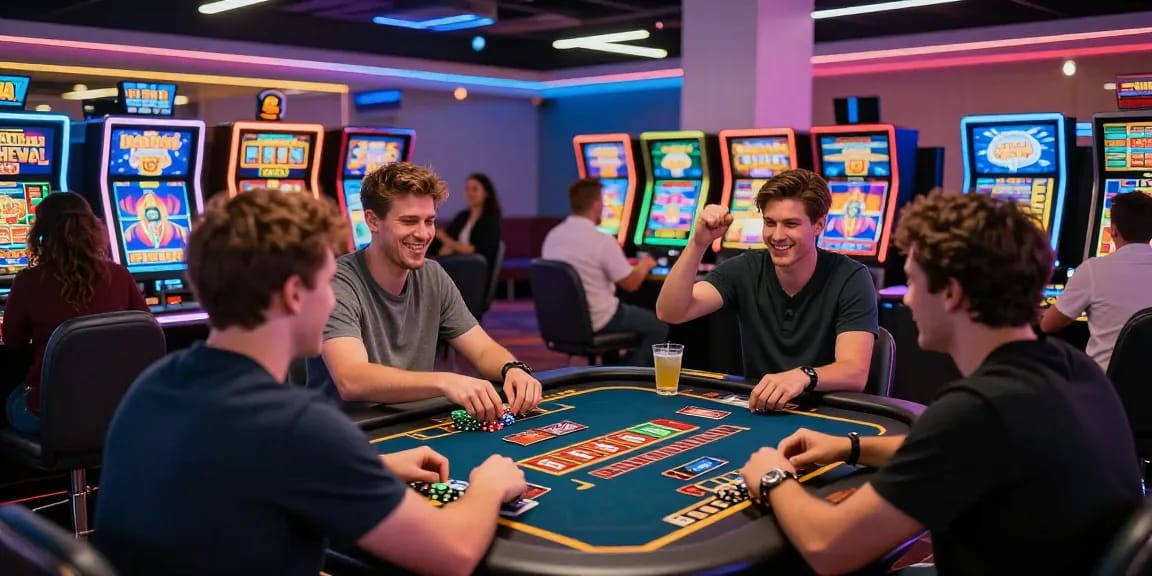 Experience the excitement of credit card casinos with players enjoying instant gameplay and vibrant bonuses.