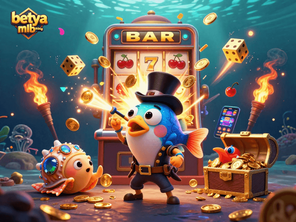 Engage in betya mlb betting with an exciting underwater scene filled with vibrant casino elements.