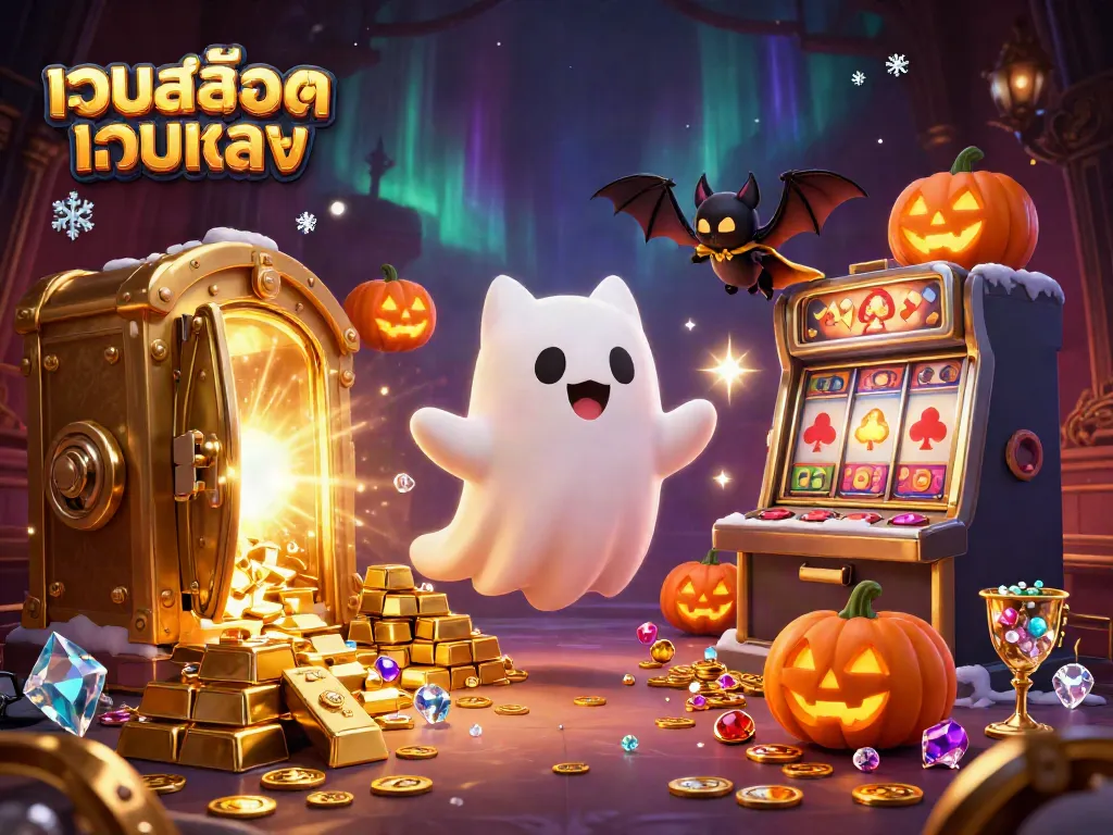 เล่นสล็อตเว็บตรงในคาสิโนที่มีบรรยากาศน่ากลัวพร้อมสล็อตแมชชีนและทองคำ