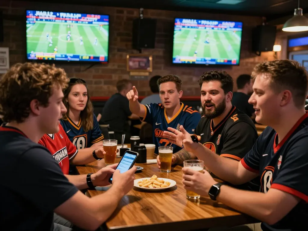 Fans placing bets on their mobile app at MB66 sportsbook during live sports events