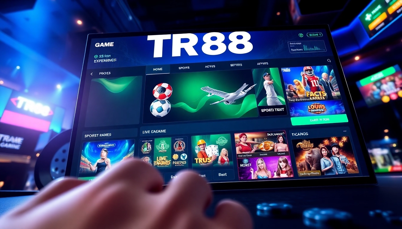 Experience the thrill of TR88 GAME with a vibrant online gaming platform showcasing diverse betting options and exciting graphics.