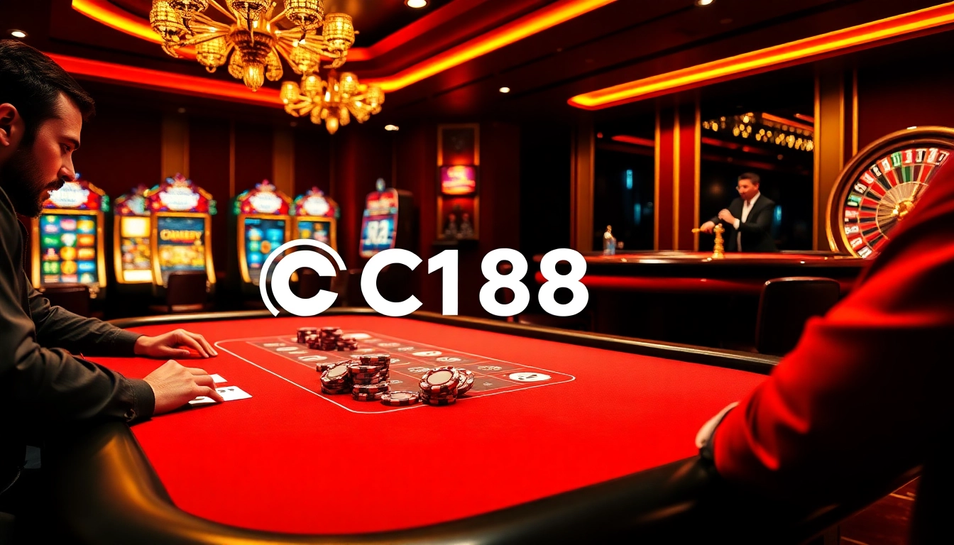 C168 offers exhilarating casino experiences with vibrant poker tables and slot machines.