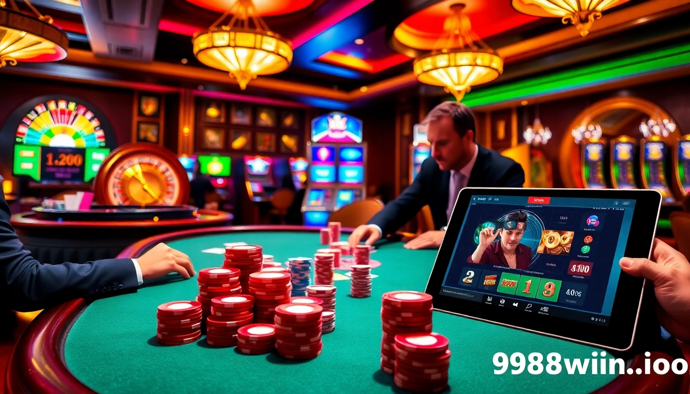 Exciting poker action at https://98win3h.io/ casino with vibrant tables and intense players.