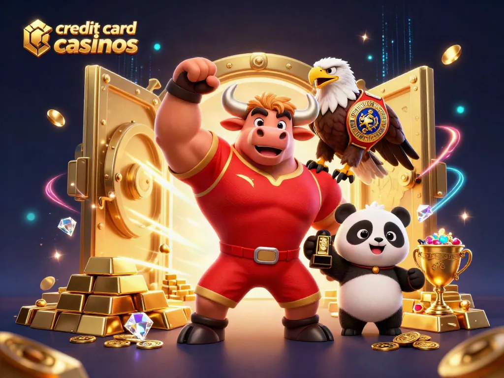 Experience thrilling gameplay with credit card casinos featuring vibrant characters and golden treasures.