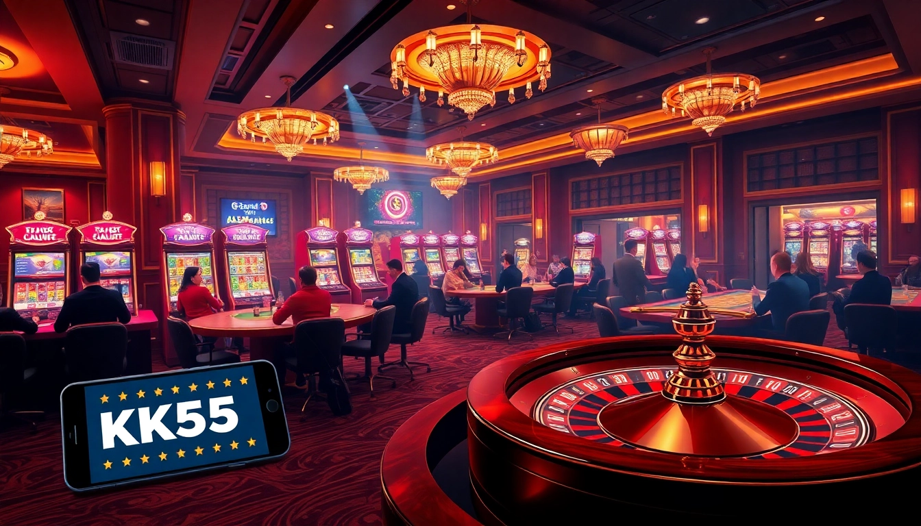 Experience thrilling gameplay at https://kk55.boutique/ with luxurious casino visuals and vibrant gaming elements.