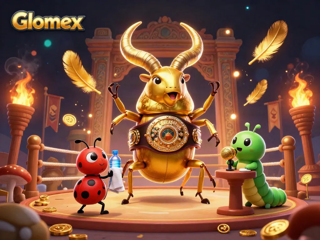 Glomex enhances gaming excitement with a vibrant scene featuring animated characters in a casino-themed showdown.
