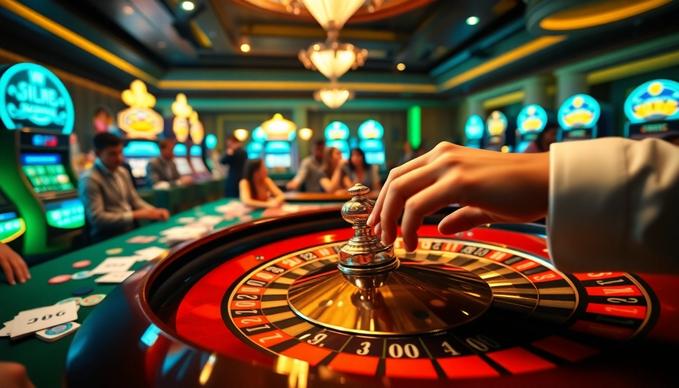 Experience thrilling gameplay at MB66 with vibrant casino action at the roulette table.