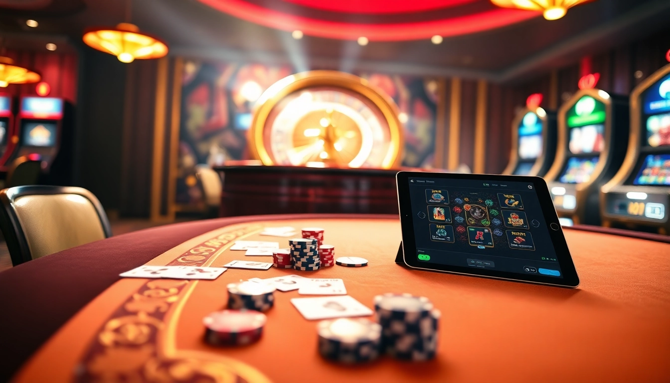 Engaging casino visuals featuring dynamic table games and online gambling elements for https://xx88csn.com/.