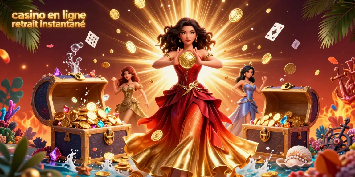 Experience the thrill of casino en ligne retrait instantané with stunning visuals of a golden coin shower.