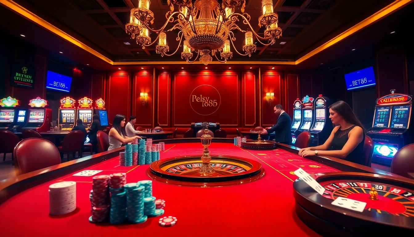 Experience the excitement of BET88 with vibrant casino games and engaging live action.