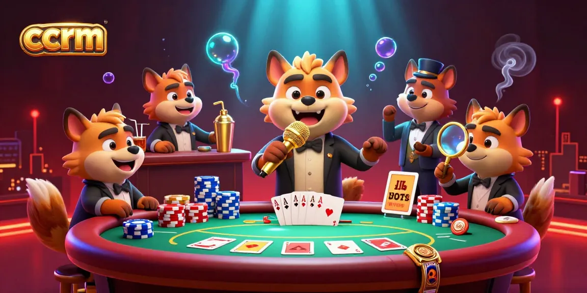 Join the fun at ccrm's comedy casino with hyenas entertaining and mixing drinks.
