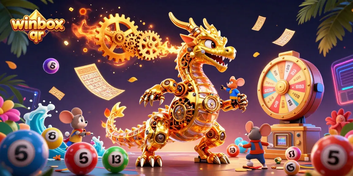 Experience the excitement of winbox qr with vibrant lottery elements and a captivating dragon theme.