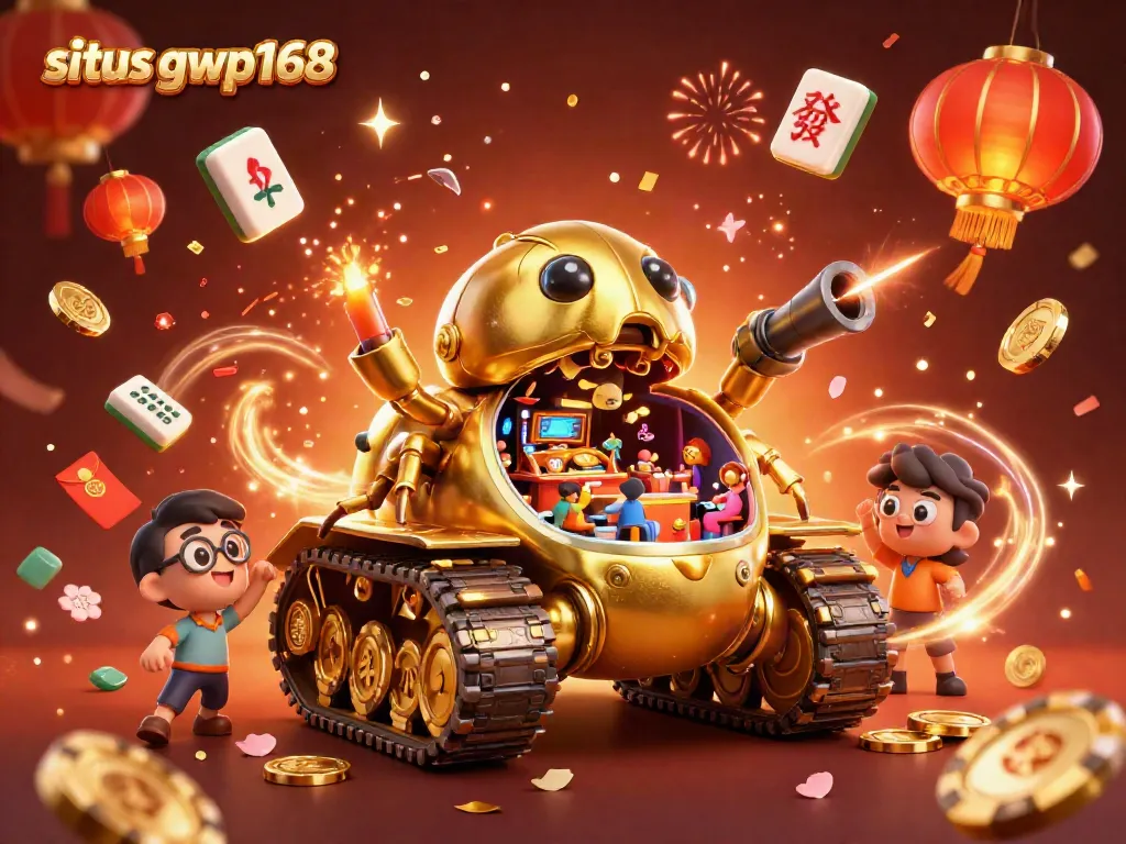 Permainan menarik di situs gwp168 dengan tank keong emas yang membawa kasino mini di dalamnya.