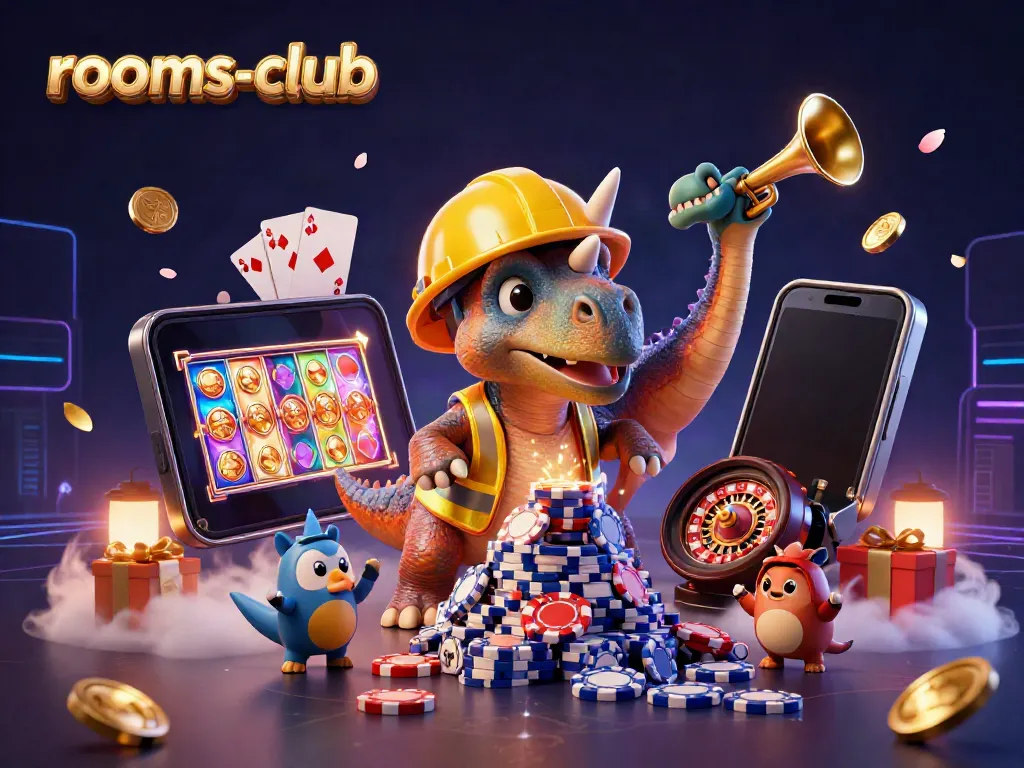 Rooms-club menghadirkan keseruan slot online dengan triceratops dan parasaurolophus meriah.
