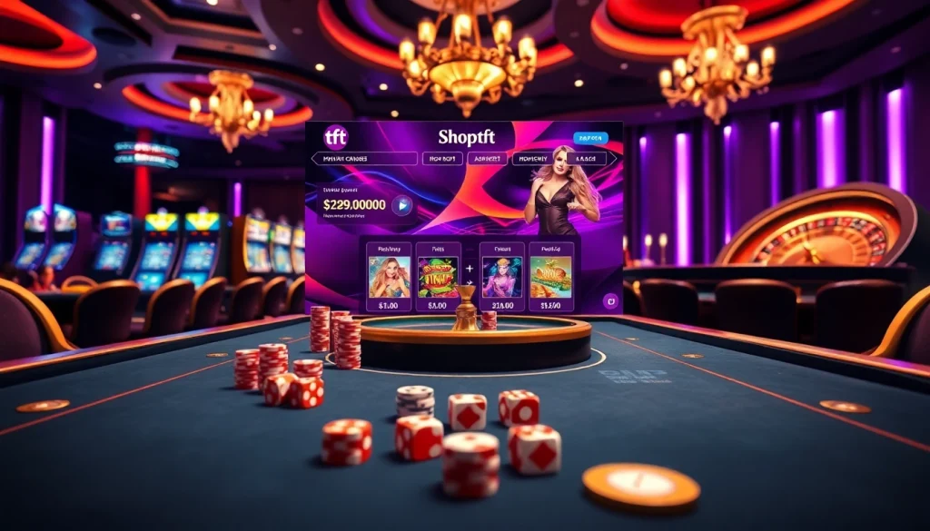 Shop tft offers an exciting online gambling experience with vibrant casino visuals and strategic betting.