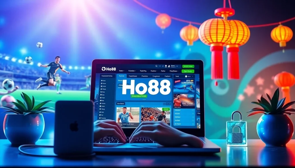 Ho88 online betting platform showcasing vibrant sports themes and user-friendly interface for Vietnamese players.