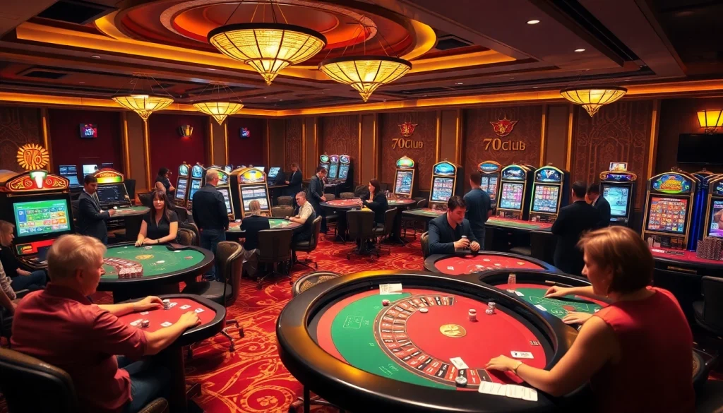 Engage in thrilling gameplay at 789club with lively casino tables and slot machines.