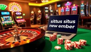 Spark exciting gameplay at the situs bonus new member featuring vibrant casino visuals with roulette and slots.