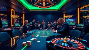 Experience thrilling gameplay at qh88 in a luxurious casino setting with professional dealers.