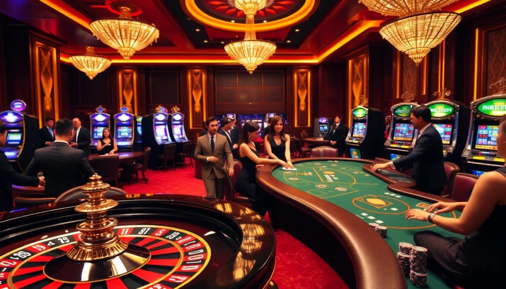 Experience the thrill of winning at 33win in a luxurious casino environment.