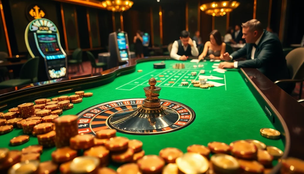 Experience the thrill of GO 88 with high-stakes games showcased in a luxurious casino setting.