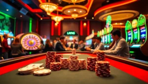 The hidden wiki inspires a vibrant casino scene with poker, roulette, and slot machines in action.