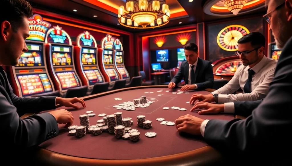 Experience the thrill of gaming at ph365 casino with vibrant tables and engaging players.