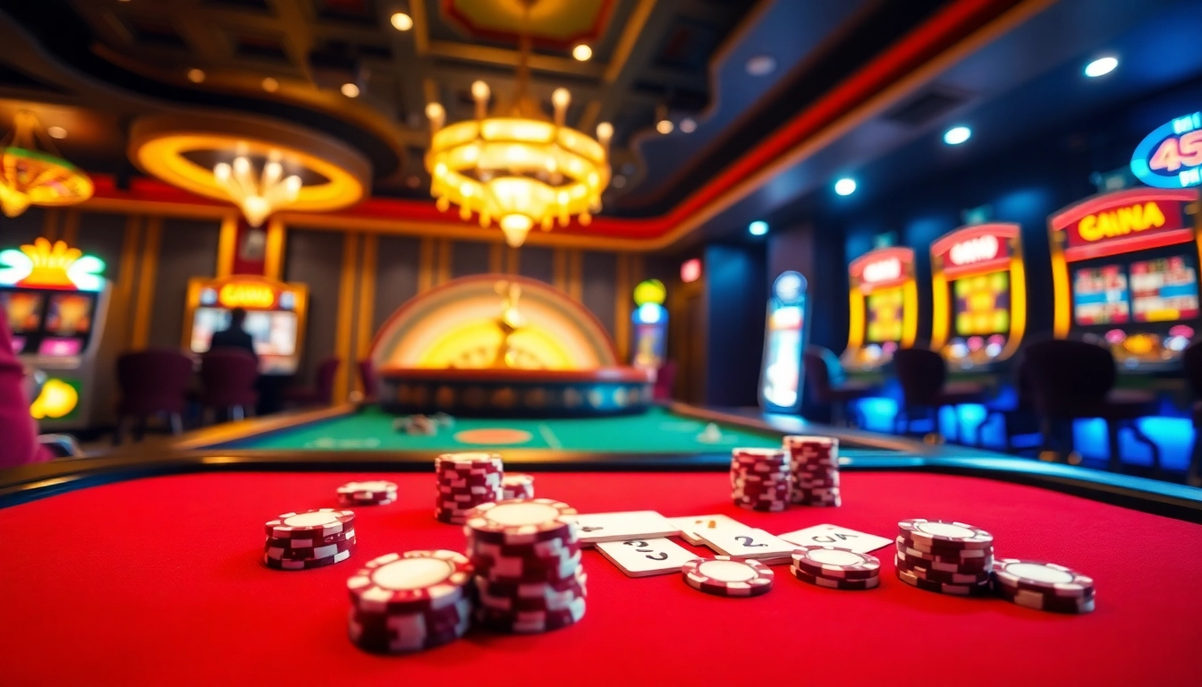 Experience the thrill of du88 trang chủ with engaging casino games at a vibrant poker table.